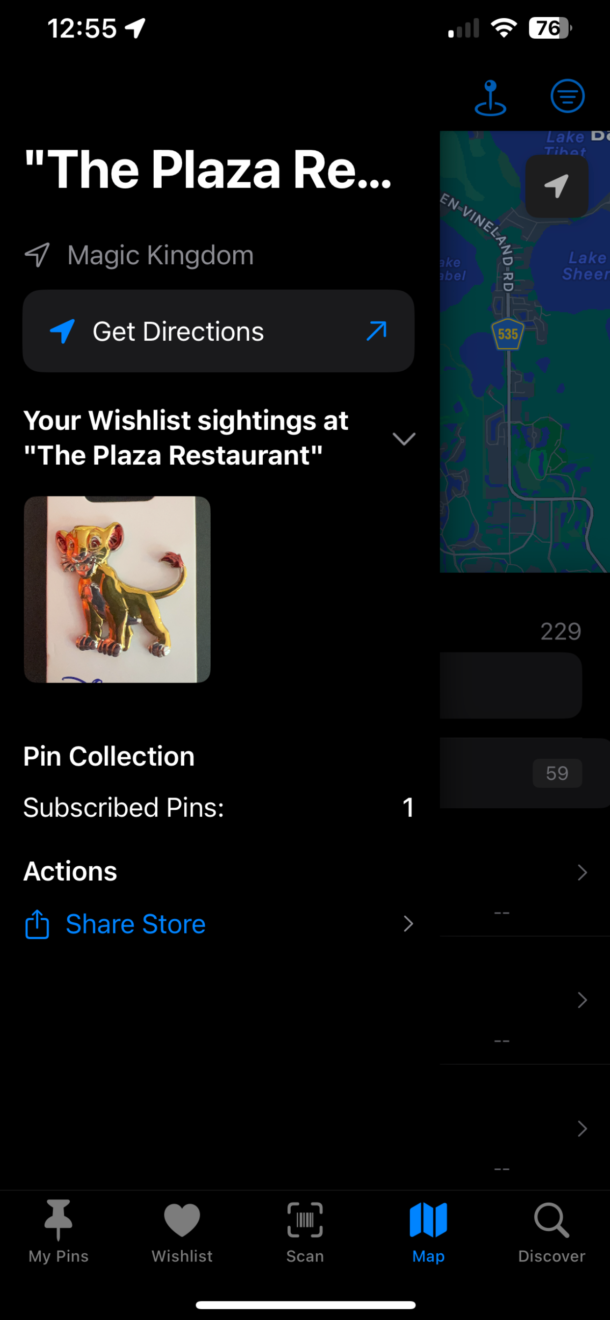 PinCove Map View